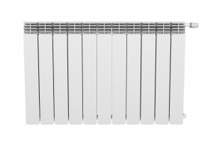Front view of heating radiator